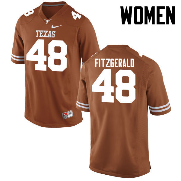 Women #48 Andrew Fitzgerald Texas Longhorns College Football Jerseys-Tex Orange